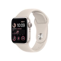 Apple Watch Series SE 2 (2022) GPS 40 mm - Alumiini Hopea - Sport band Tähtivalkea