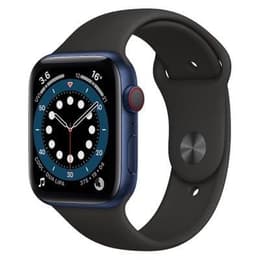 Apple Watch Series 6 (2020) GPS + Cellular 44 mm - Alumiini Sininen - Sport band Musta