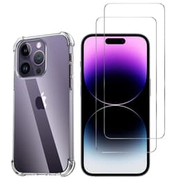 Kuori iPhone 15 Pro ja 2 suojakalvo - TPU - Läpinäkyvä