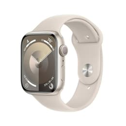 Apple Watch Series 9 (2023) GPS + Cellular 45 mm - Alumiini Tähtivalkea - Sport band Tähtivalkea