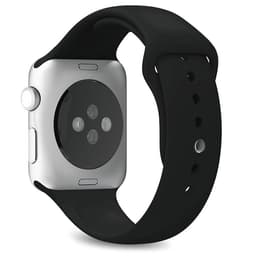 Apple Watch Series SE 1 (2020) GPS 44 mm - Alumiini Hopea - Sport band Musta