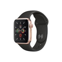 Apple Watch Series 5 (2019) GPS + Cellular 44 mm - Alumiini Kulta - Sport band Musta