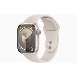 Apple Watch Series 9 (2023) GPS 41 mm - Alumiini Tähtivalkea - Sport band Tähtivalkea