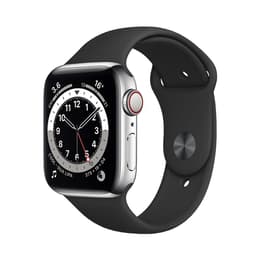 Apple Watch Series 6 (2020) GPS + Cellular 44 mm - Alumiini Hopea - Sport band Musta