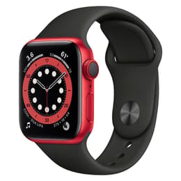 Apple Watch Series 6 (2020) GPS 40 mm - Alumiini Punainen - Sport band Musta