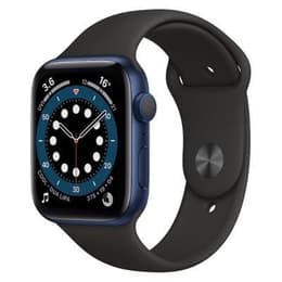 Apple Watch Series 6 (2020) GPS 44 mm - Alumiini Sininen - Sport band Musta