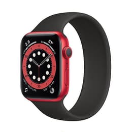 Apple Watch Series 6 (2020) GPS 44 mm - Alumiini Punainen - Sport band Musta