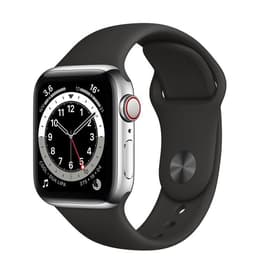 Apple Watch Series 5 (2019) GPS + Cellular 40 mm - Alumiini Hopea - Sport band Musta