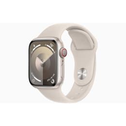 Apple Watch Series 9 (2023) GPS + Cellular 41 mm - Alumiini Tähtivalkea - Sport band Tähtivalkea