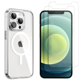 Kuori iPhone 12 Pro Max ja 2 suojakalvo - TPU - Läpinäkyvä