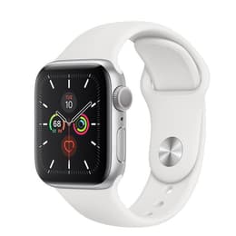 Apple Watch Series 5 (2019) GPS 44 mm - Alumiini Hopea - Sport band Valkoinen