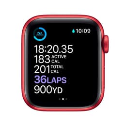 Apple Watch Series 6 (2020) GPS + Cellular 44 mm - Alumiini Punainen - Sport band Sininen