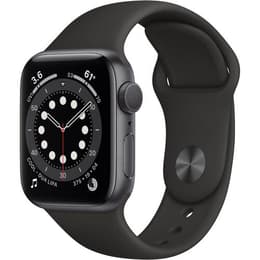 Apple Watch Series 6 (2020) GPS 44 mm - Alumiini Tähtiharmaa - Sport band Musta