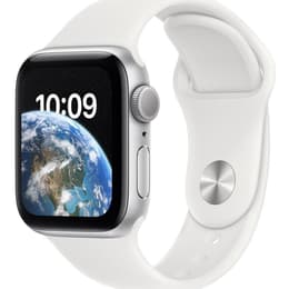 Apple Watch Series SE 2 (2022) GPS 44 mm - Alumiini Hopea - Sport band Valkoinen