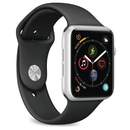 Apple Watch Series 6 (2020) GPS 44 mm - Alumiini Hopea - Sport band Musta