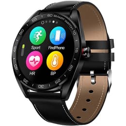 Kellot Aites Cardio GPS Waterproof Bluetooth Monitor Sports SmartWatch Black Leather Maxtop K7 - Musta