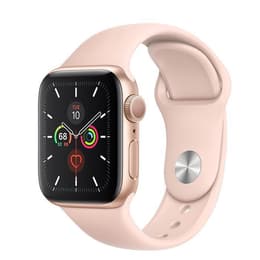 Apple Watch Series 5 (2019) GPS 44 mm - Alumiini Kulta - Sport band Pinkki